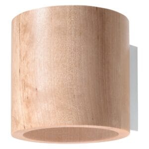 Wall Lamp ORBIS Natural Wood Peach Puff ORBIS