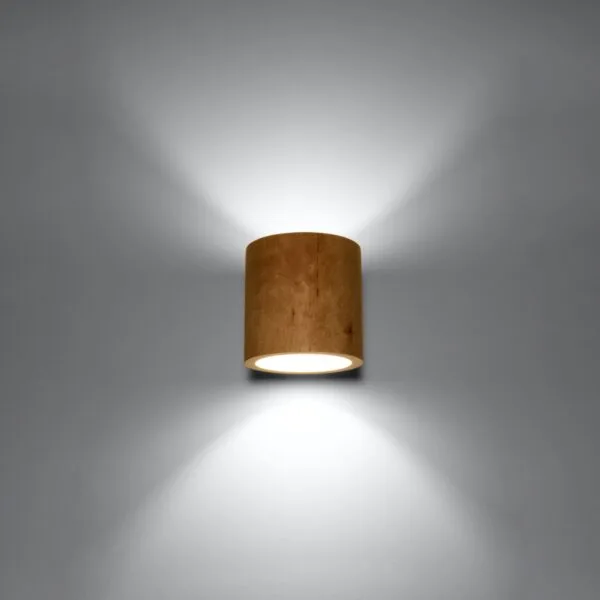 Wall Lamp ORBIS Natural Wood Peach Puff ORBIS