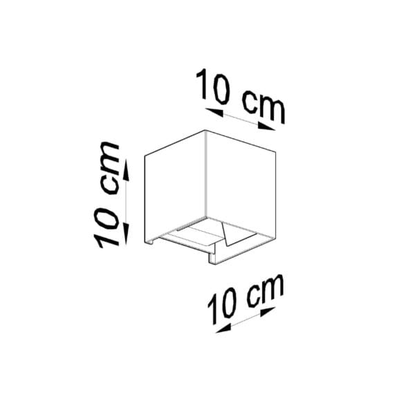 Wall Lamp LUCA White Led Ip54 Deep Space LUCA