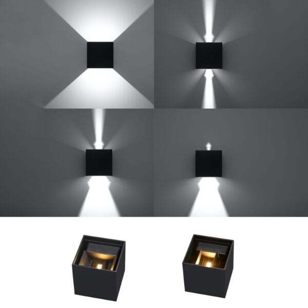 Wall Lamp LUCA Black Led Ip54 Deep Space LUCA