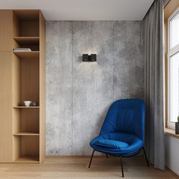 Wall Lamp QUAD 2 Black Deep Space QUAD
