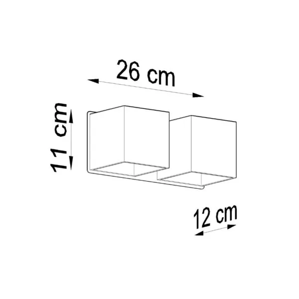 Wall Lamp QUAD 2 Grey Deep Space QUAD