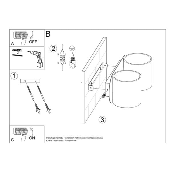 Wall Lamp ORBIS 2 White Deep Space ORBIS