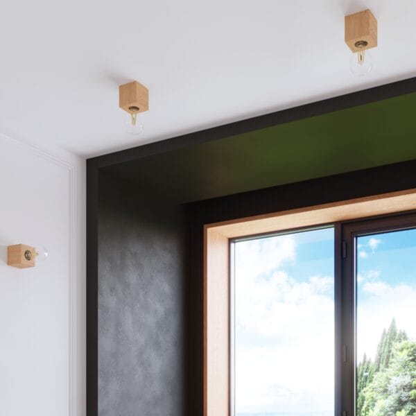 Wall Lamp ARIZ Natural Wood Peach Puff ARIZ
