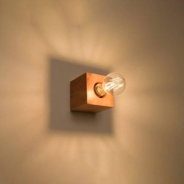Wall Lamp ARIZ Natural Wood Peach Puff ARIZ
