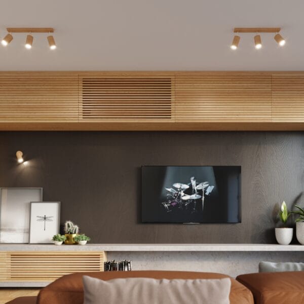 Wall Lamp BERG Natural Wood Peach Puff BERG