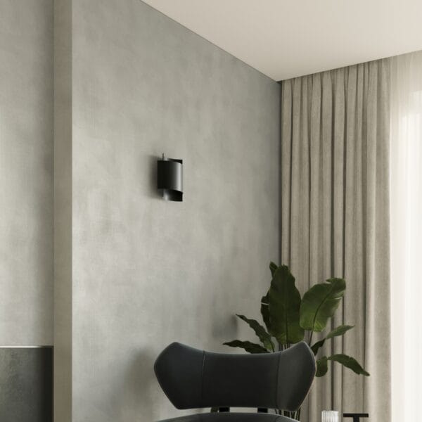 Wall Lamp IMPACT Black Modern Indoor Wall Lights Blue Sapphire