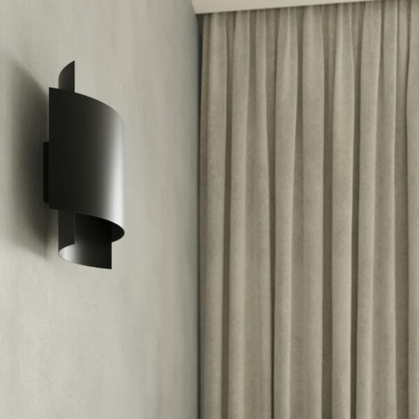 Wall Lamp IMPACT Black Modern Indoor Wall Lights Blue Sapphire