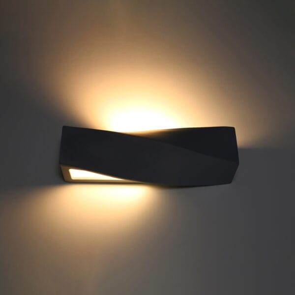 Wall Lamp Ceramic SIGMA Black Café Au Lait SIGMA