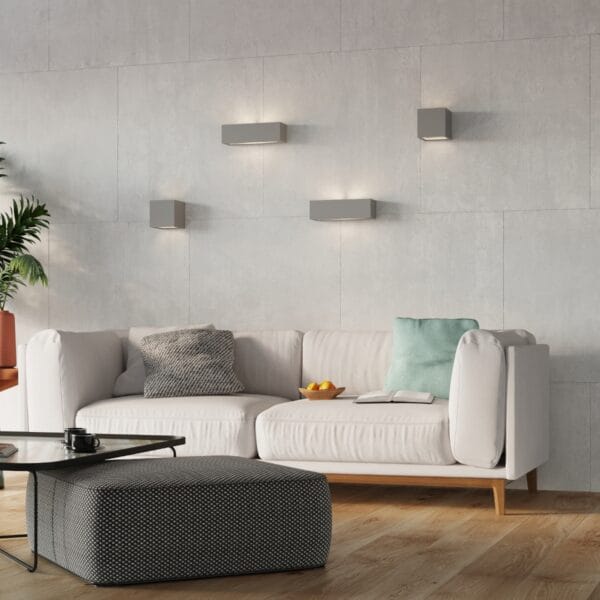 Wall Lamp Ceramic LEO Grey Café Au Lait LEO