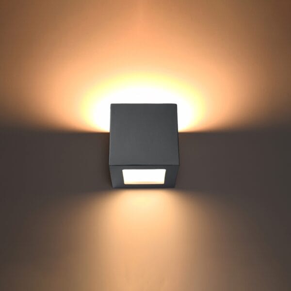 Wall Lamp Ceramic LEO Grey Café Au Lait LEO