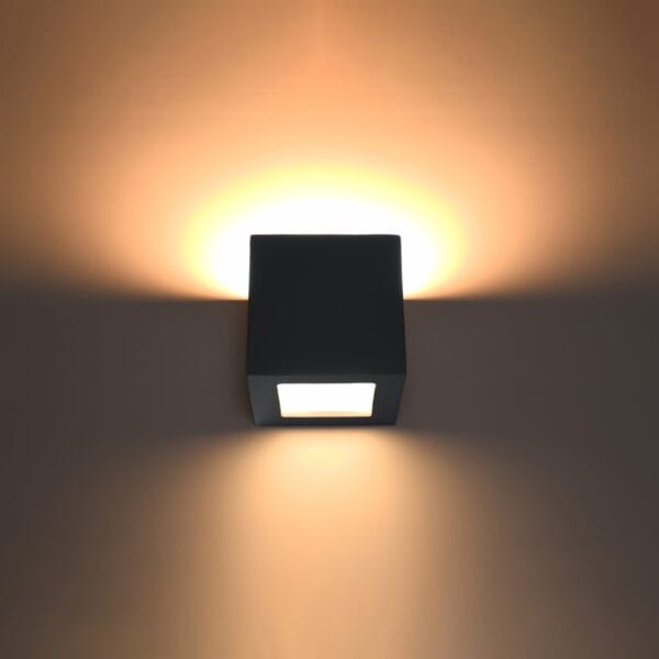 Wall Lamp Ceramic LEO Black Café Au Lait LEO