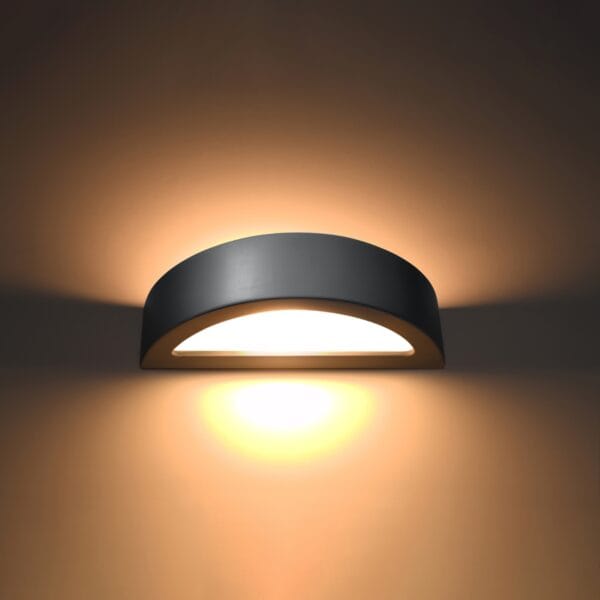 Wall Lamp Ceramic ATENA Grey Café Au Lait ATENA