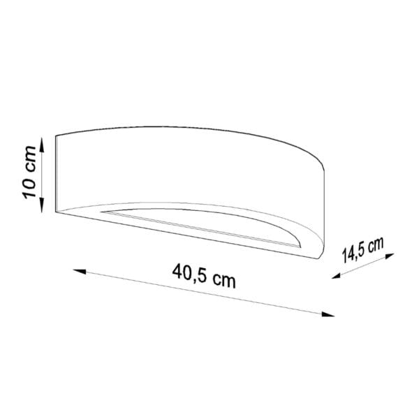 Wall Lamp Ceramic ATENA Black Café Au Lait ATENA