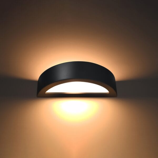 Wall Lamp Ceramic ATENA Black Café Au Lait ATENA
