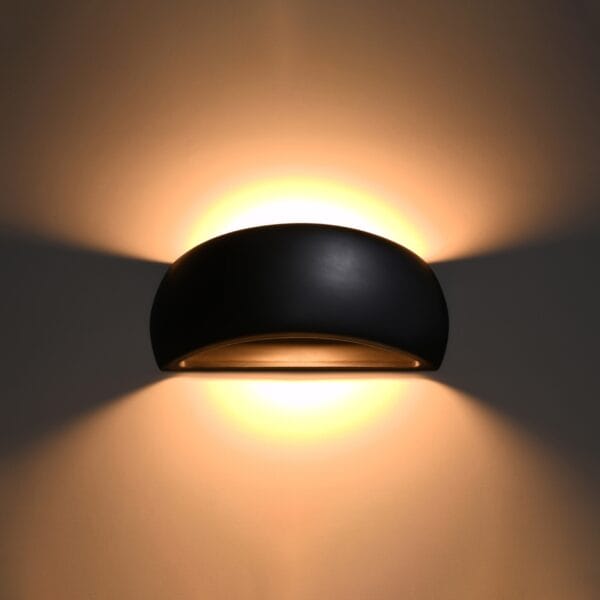 Wall Lamp Ceramic PONTIUS Black Café Au Lait PONTIUS
