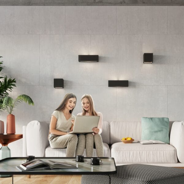 Wall Lamp Ceramic VEGA Black Café Au Lait VEGA