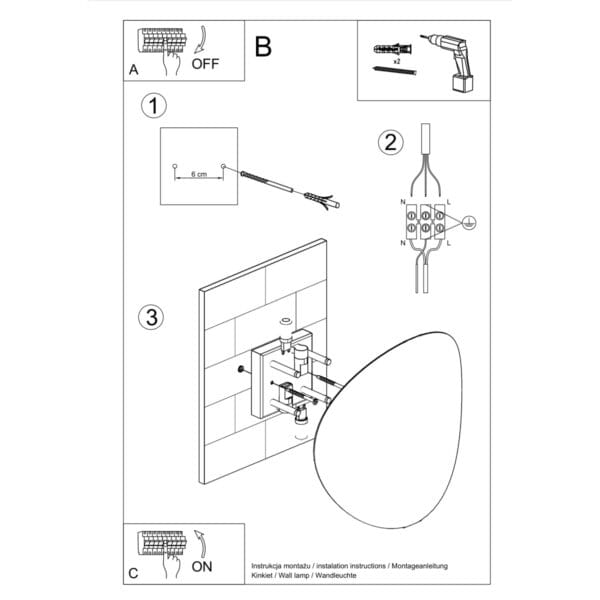 Wall Lamp SENSES White Blue Sapphire SENSES