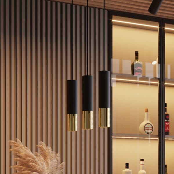 Wall Lamp LOOPEZ Black/golden Ocean Green LOOPEZ