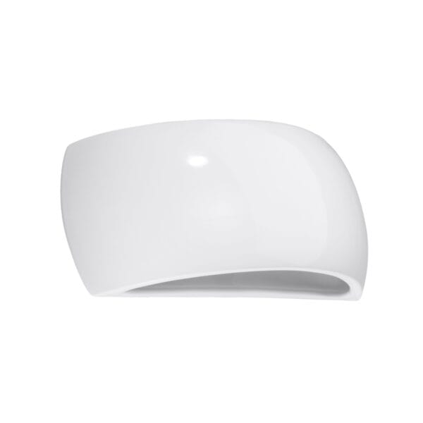 Varnished Wall Lamp PONTIUS White Gloss Café Au Lait PONTIUS