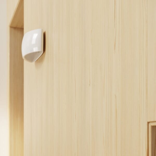 Varnished Wall Lamp PONTIUS White Gloss Café Au Lait PONTIUS