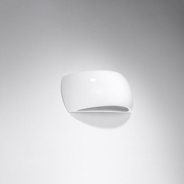 Varnished Wall Lamp PONTIUS White Gloss Café Au Lait PONTIUS