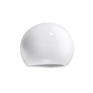Varnished Wall Lamp GLOBE White Gloss Café Au Lait PONTIUS