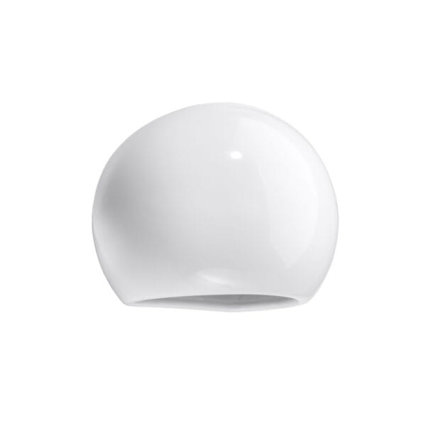 Varnished Wall Lamp GLOBE White Gloss Café Au Lait PONTIUS