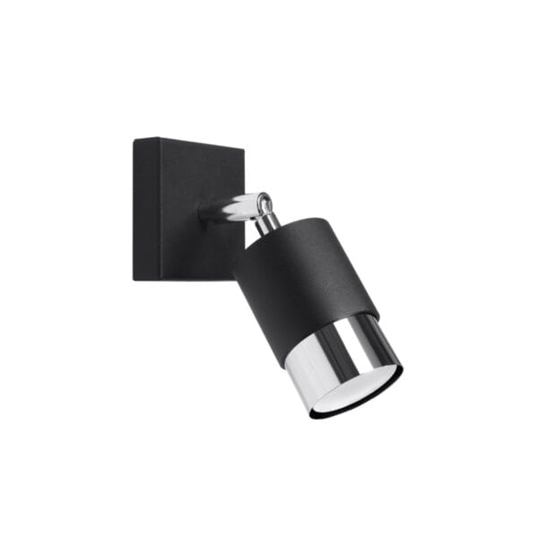 Wall Lamp NERO Black/chrome Bittersweet Shimmer NERO