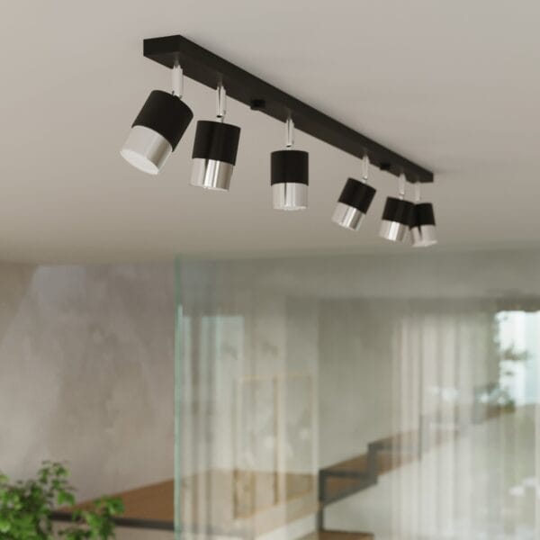 Wall Lamp NERO Black/chrome Bittersweet Shimmer NERO