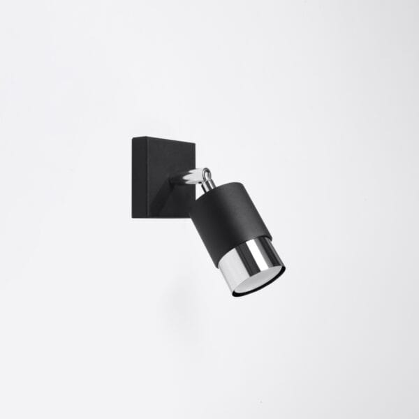 Wall Lamp NERO Black/chrome Bittersweet Shimmer NERO