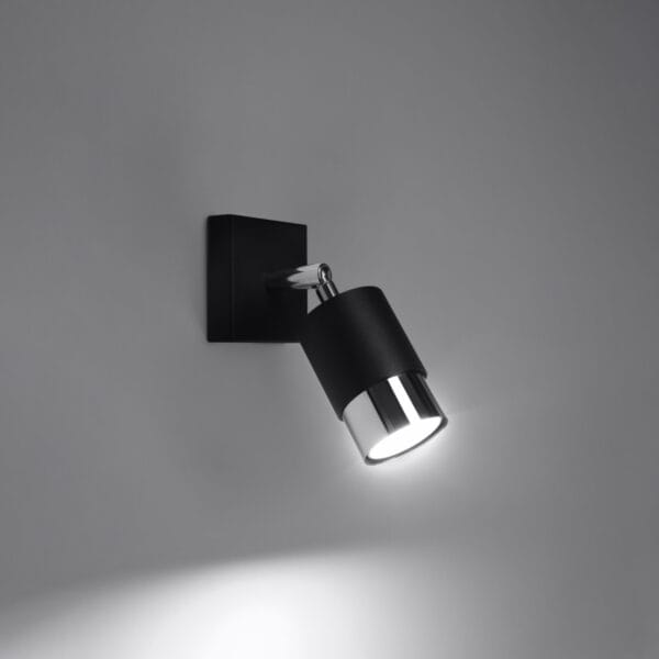 Wall Lamp NERO Black/chrome Bittersweet Shimmer NERO