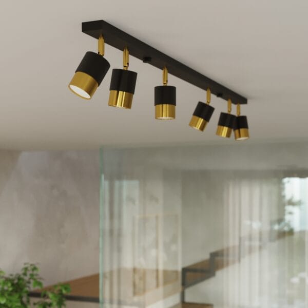 Wall Lamp NERO Black/golden Bittersweet Shimmer NERO