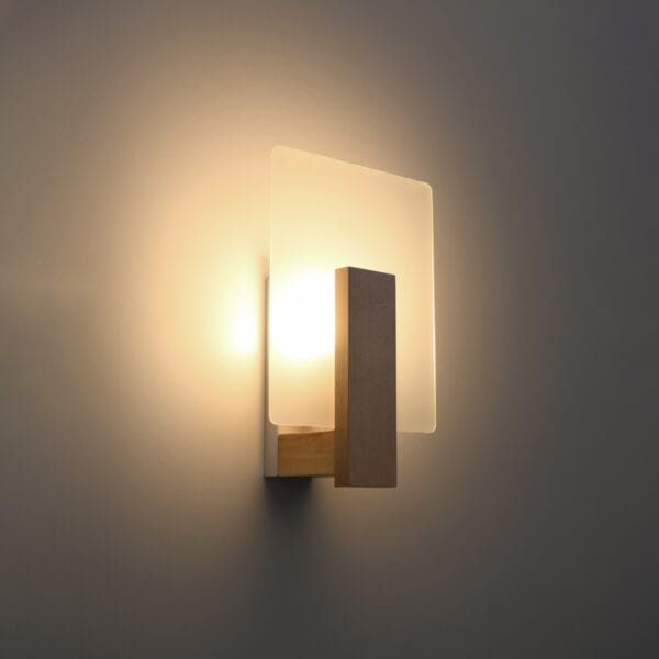 Wall Lamp LAPPO Natural Wood Peach Puff LAPPO