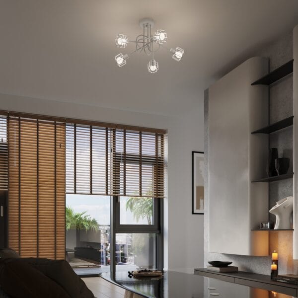 Wall Lamp BELUCI 1 White Powder Blue BELUCI