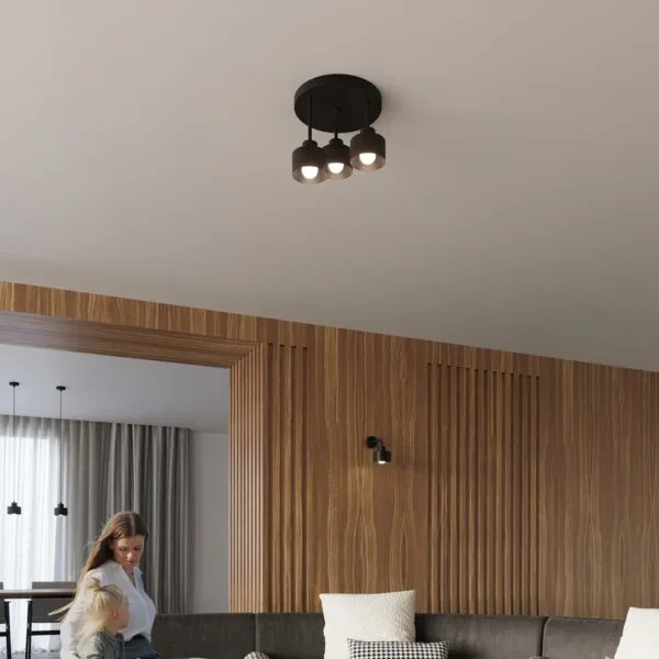 Wall Lamp SAVAR 1 Black Crimson SAVAR