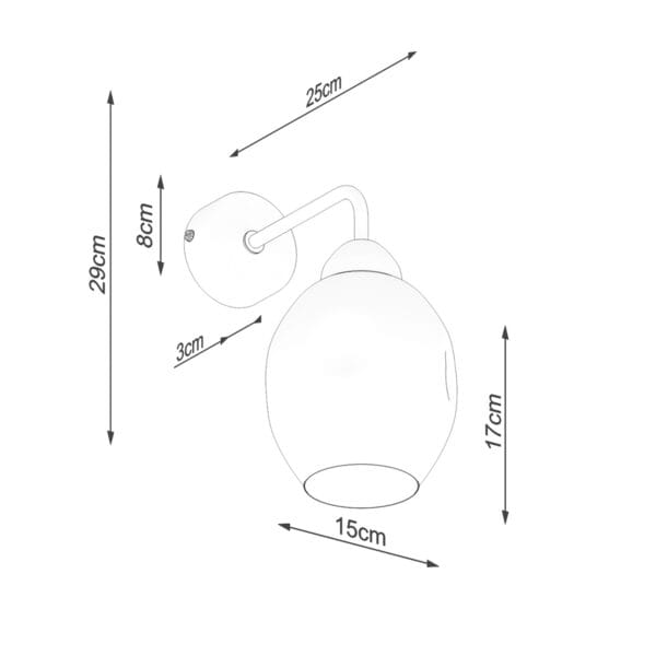 Wall Lamp FILLAN 1 Black French Sky FILLAN