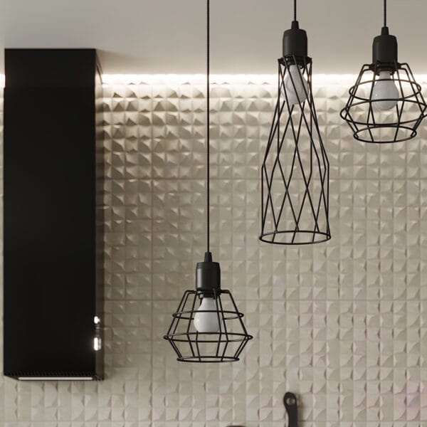 Wall Lamp SUBA Black Powder Blue SUBA