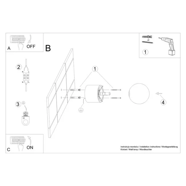 Wall Lamp BOOMO Peach Puff TONI