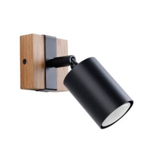 Wall Lamp FAGER 1 Black Peach Puff ELBA