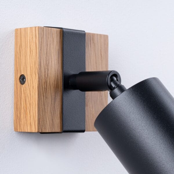Wall Lamp FAGER 1 Black Modern Indoor Wall Lights Peach Puff