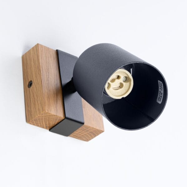Wall Lamp FAGER 1 Black Modern Indoor Wall Lights Peach Puff