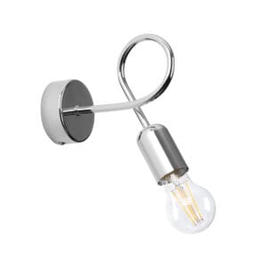 Wall Lamp Loop Chrome Crimson SUPEŁ